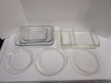 7 Pieces of Pyrex Clear Glass Bakeware
