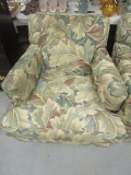 Upholstered Leaf Pattern Chair