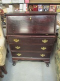 3 Drawer Wood Secretary