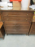 United Furniture Corp. 5 Drawer Chest with Glass Top Protector