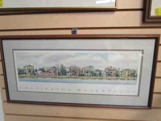 Framed and Matted Print by Lucia deLeiris "Charleston Waterfront"