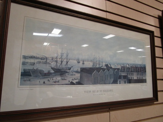 Framed and Matted Print B. Dondorf "View of New Orleans"