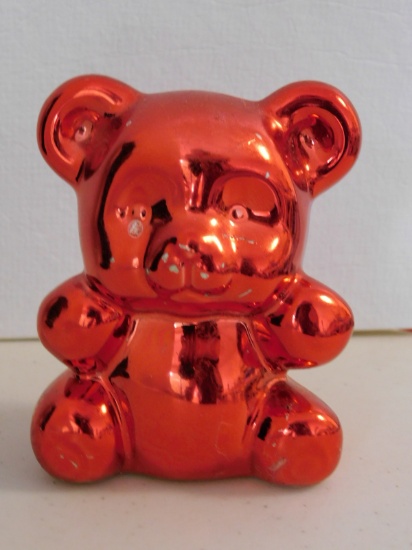 Red Bear filled with pennies