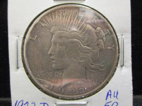 1922D Peace Silver Dollar