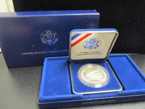 1987 US Constitution Silver Proof Dollar