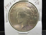 1934D Peace Silver Dollar