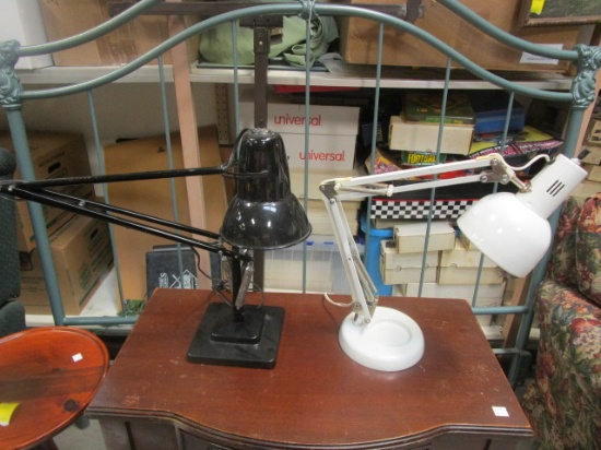 White Swing-Arm Desk Lamp and Black Swing-Arm Desk Lamp