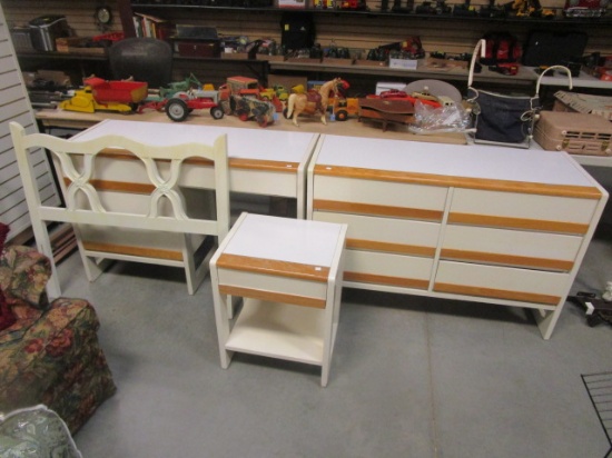 Twin Headboard with Frame, Nightstand, Desk and Dresser