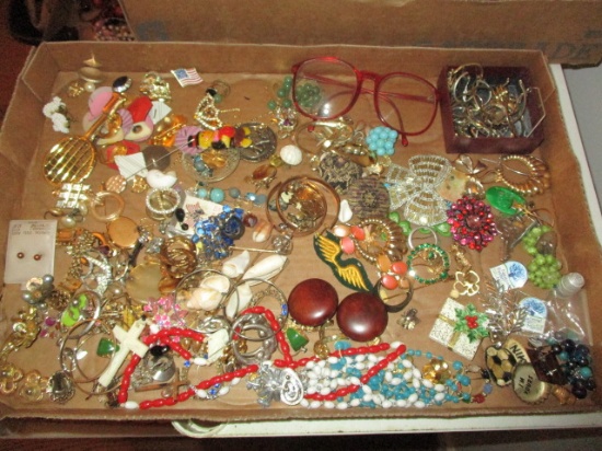 Lot of Fashion Earrings, Pins, etc.