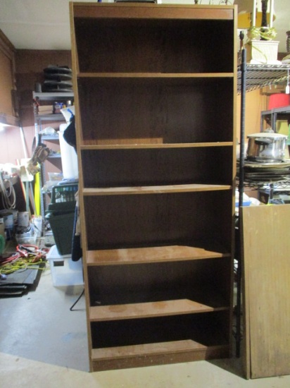 Wood 6 Shelf Bookcase