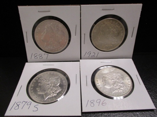 4 Morgan Silver Dollars