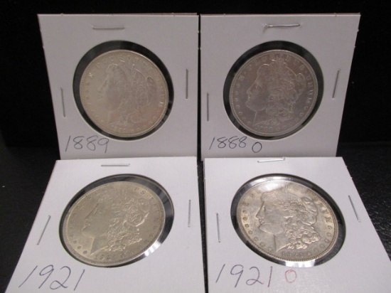 4 Morgan Silver Dollars