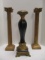 Three Tall Pillar Holders