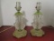 Pair of Antique Glass Lamps