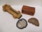 Wooden Trinket Box and Car, Two Stone Slices
