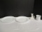 Two Milk Glass Plates, Candleholder and Small Vase