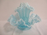 Blue and White Hobnail Epergne