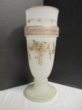 Handpainted Satin Glass Vase