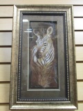 Framed and Matted Zebra Print