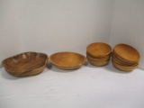 Ten Wooden Bowls