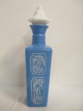 Blue and White Decanter with Stopper