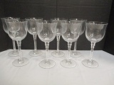 Eight Crystal Goblets