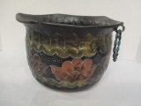 Decorative Metal Bucket with Ring Handles