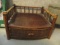 Woven and Wood Dog Bed with Drawer