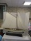 Large Wooden Sailboat on Stand