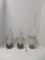 Three Glass Jar Candleholders with Wire Embellishment