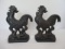 Cast Iron Rooster Bookends