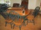 Solid Wood Dining Table and Six Chairs with Two Leaves
