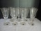 Eight Rose Point Crystal Glasses with Original Stickers