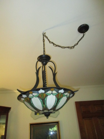 Stained Glass Look Hanging Light Fixture