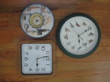 Three Decorative Quartz Clocks
