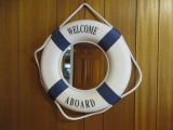 Welcome Aboard Life Preserver Mirror