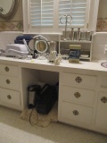Bathroom Lot - Wicker Shelf, Humidifier, Iron, Wastebasket, Makeup Mirror, etc.