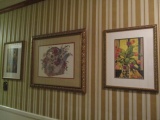 Three Framed and Matted Floral Artworks