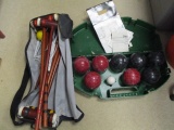 Croquet Set and Bocce Ball Set in Case
