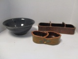 Three Pieces Signed Pottery