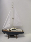 Wooden Sailboat on Stand