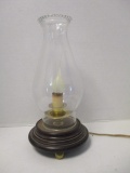 Electric Candle on Base with Globe