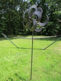 Metal Pin Wheel Yard Art