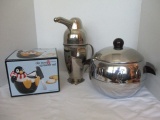 West Bend Insulated Pot, Penguin Dip and Bowl Set, Penguin Martini Shaker