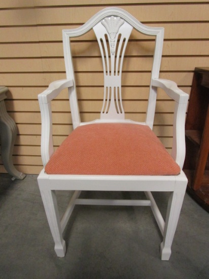 Painted Chair with Wheat Pattern Back