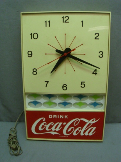 Vintage Coca-Cola  Clock Retro 1960's