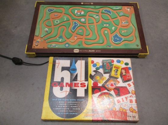 1960 Whitman 54 Games Board Game and Tudor # 530 Sports Car Race