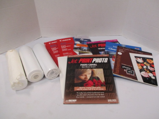 Inkjet Photo Paper and Three Rolls of Fax Paper