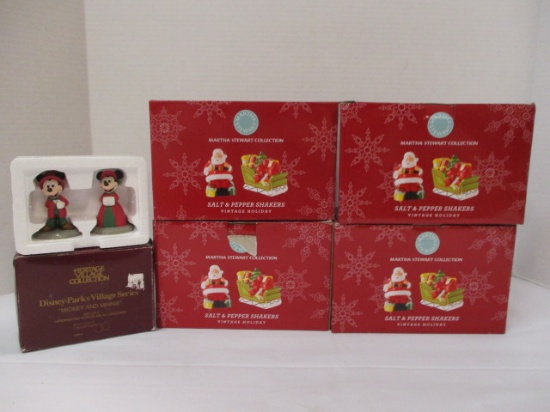 Four New Martha Stewart Collection Vintage Holiday Salt/Pepper Shakers and