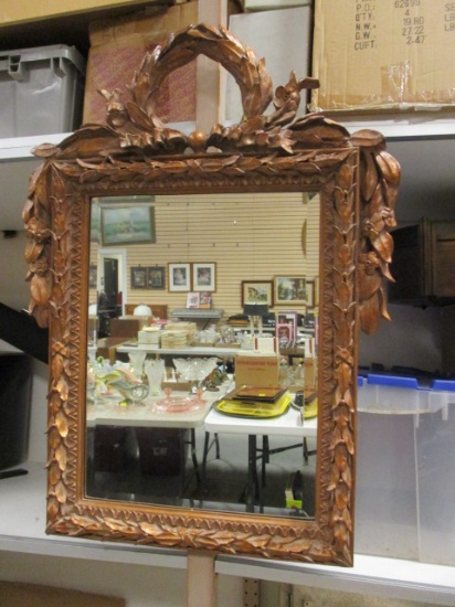 Beveled Mirror in Laurel Leaf Frame